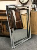 An all glass contemporary mirror,