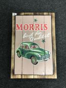 A hand painted pine panel,