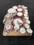 A tray containing an antique pink,