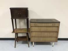 A mid 20th century teak four drawer chest,