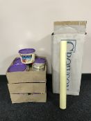 Six boxes of B&Q colours paint,