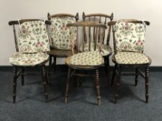 Five Ibex chairs CONDITION REPORT: Comprising a pair and three singles.