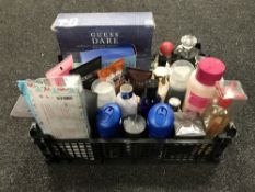 A crate of gent's and lady's toiletries : Burberry Sport Aftershave (sealed),