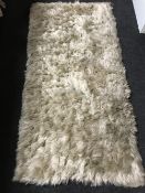 A sheepskin rug