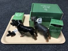 A Beswick china figure : Rottweiler, model number 3055, gloss, height 13.