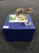 A boxed Swarovski Crystal Society Figure of the Year 2013 Endangered Wildlife, Cinta Elephant,