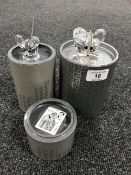 Three Swarovski Crystal figures; two mice and a frog.