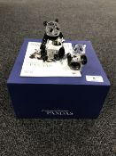 A boxed Swarovski Crystal Society Figure of the Year 2008 Endangered Wildlife, Pandas,