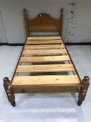 A pine 3' bed frame