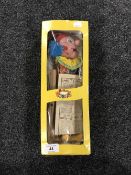 A boxed Pelham puppet - clown