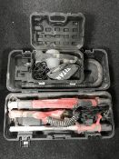 A cased Tecmix drywall sander,