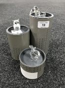 Three Swarovski Crystal figures; a dachshund,