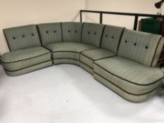 A mid 20th century corner suite in four sections