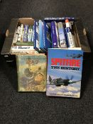 A box of books, RAF interest, Spitfire interest,