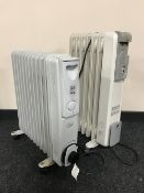 Two oil filled radiators,