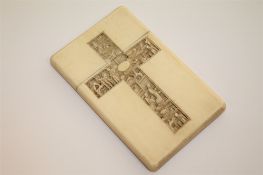 A 19th century Chinese ivory card case,