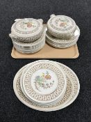 Thirty nine pieces of Crown Ducal floral dinnerware