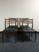 Four teak G Plan dining chairs