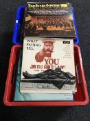 Four boxes containing assorted LP's,