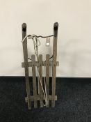 A vintage wooden sledge