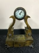 A contemporary French style mantel clock with battery movement