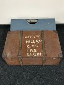 A vintage leather case,