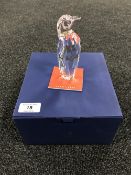 A boxed Swarovski Crystal Society figure, Emperor Penguin, with certificate.