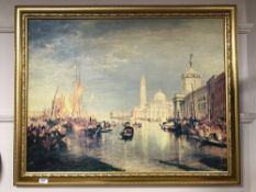 An Artagraph edition : Venetian canal scene, 88 cm x 67 cm, framed.