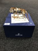 A boxed Swarovski Crystal Society Figure of the Year 2010 Endangered Wildlife, Tiger,