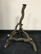 A table base made of kudu horns