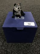 A boxed Swarovski Crystal Society figure, Seated Panda, no certificate.