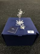 A boxed Swarovski Crystal Society figure, Disney's Tinkerbell 2008, with crystal plaque certificate.