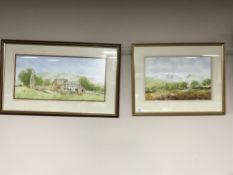 Phillip Bladon : 'Distant Hills, Snowdonia', watercolour,