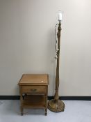 A contemporary side table fitted a drawer,