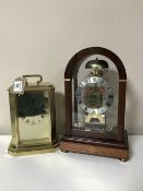 A Sewills of Liverpool skeleton mantel clock,