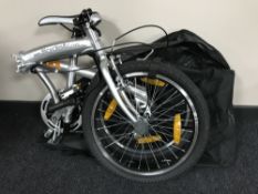 A folding lightweight bicycle,