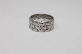 A good quality Gentleman's platinum diamond eternity ring,