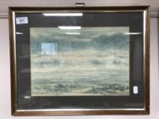 Victor Noble Rainbird : Evening Gleam, watercolour, signed, dated 1932, 22 cm x 32 cm, framed.