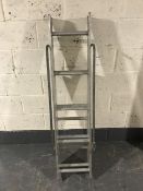 A set of aluminium loft ladders