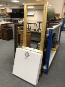 Two contemporary framed mirrors,