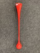 A red yard of ale glass