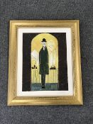 A framed A. Galbraith oil, signed by the artist : Man in an Archway, after L. S.