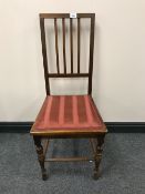 An antique mahogany bedroom chair