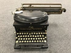 A vintage Underwood noiseless typewriter