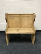 A reclaimed pine pew