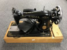 A mid 20th century Singer sewing machine