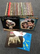 A crate of vinyl LP records inc.
