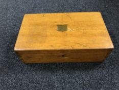 An early twentieth century oak cutlery canteen