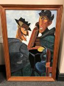 A framed A. Galbraith oil, signed by the artist : A Reading of Ovid after W.P.