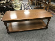An Ercol dark elm coffee table